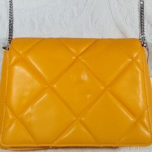 Fun And Colorful A New Day Orange Quilted Shoulder Bag